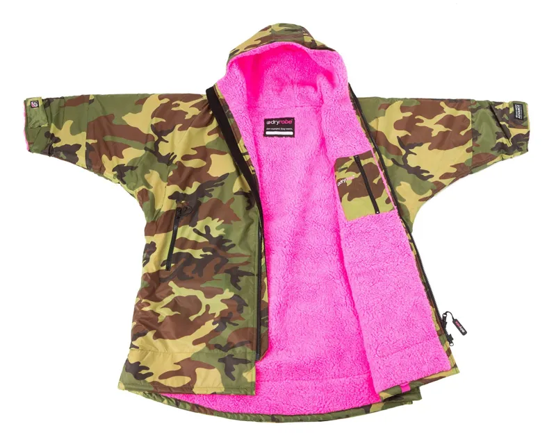 Dryrobe Kids Long Sleeve Camo/Pink-5
